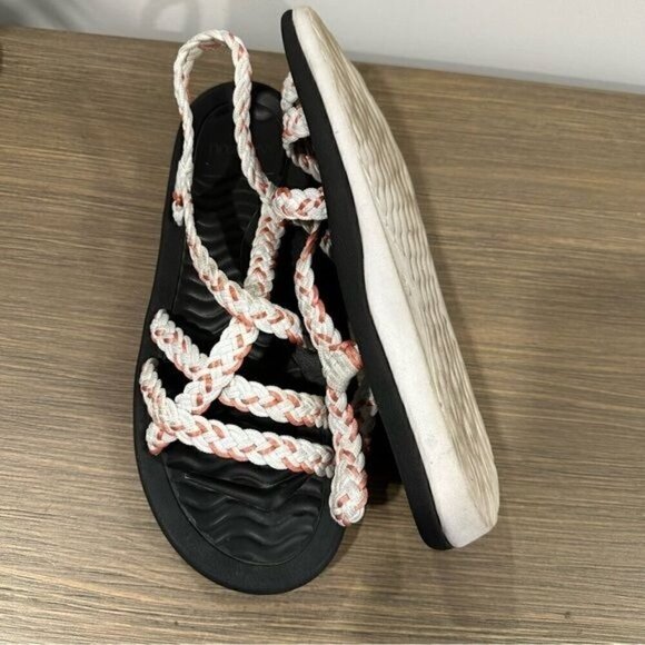 Walkuu Women's Crochet Summer Essentials Lightweight Slingback Sandals Size 11 - Picture 4 of 9